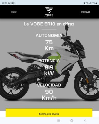 MOTO ELECTRICA VOGE ER10