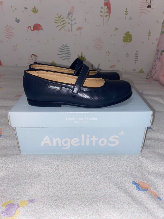 Zapato niña azul marino de piel