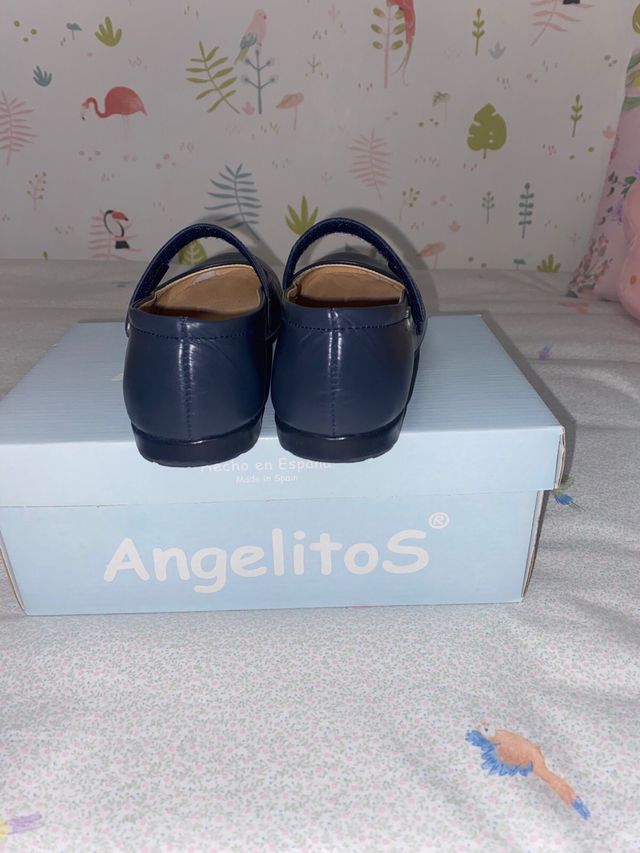 Zapato niña azul marino de piel