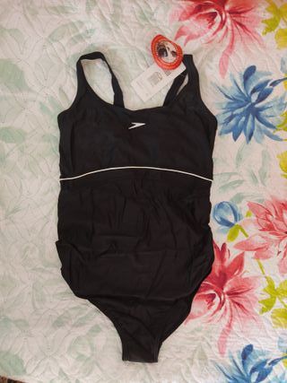 Bañador pre-mamá Speedo nuevo, color negro, M