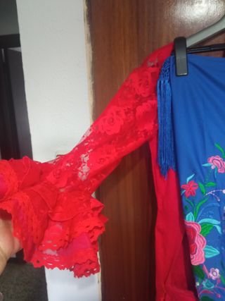 Traje de flamenca rojo. Talla 42.(Oferta)