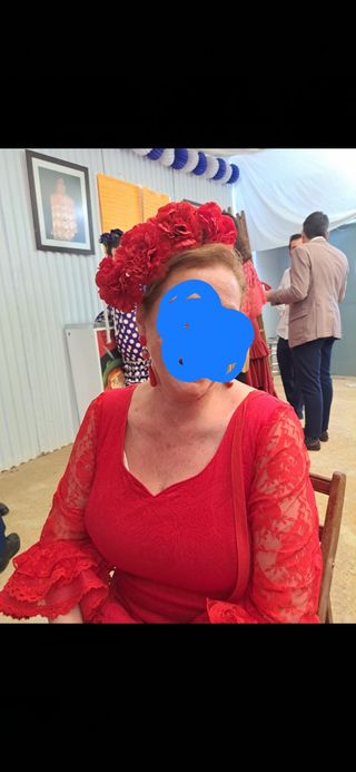 Traje de flamenca rojo. Talla 42.(Oferta)