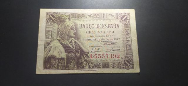 Banconota da 1 Peseta 1945 serie E