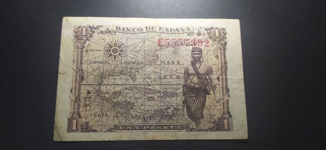 Banconota da 1 Peseta 1945 serie E