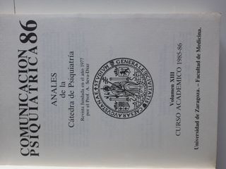 Comunicación Psiquiátrica 86. Cátedra Psiquiatría