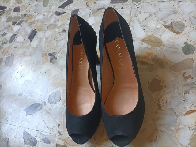 Scarpe donna pelle cafè noir