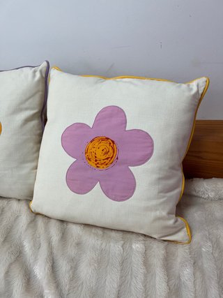 2 Fundas de cojín flor