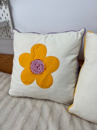 2 Fundas de cojín flor