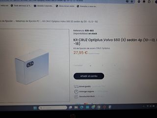 Kit adaptación barra Cruz Airo Volvo S60