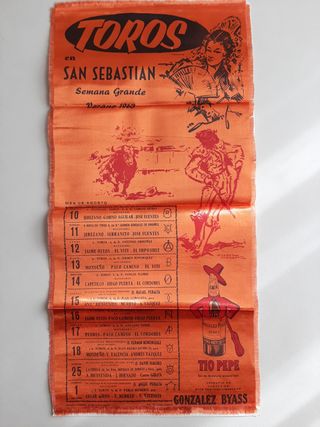 Cartel corrida de toros San Sebastian 1963