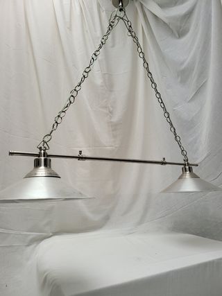 Lampara de comedor, dos luces, acero inox, Ikea