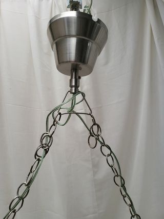 Lampara de comedor, dos luces, acero inox, Ikea
