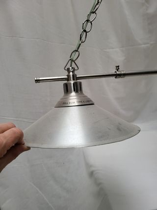 Lampara de comedor, dos luces, acero inox, Ikea