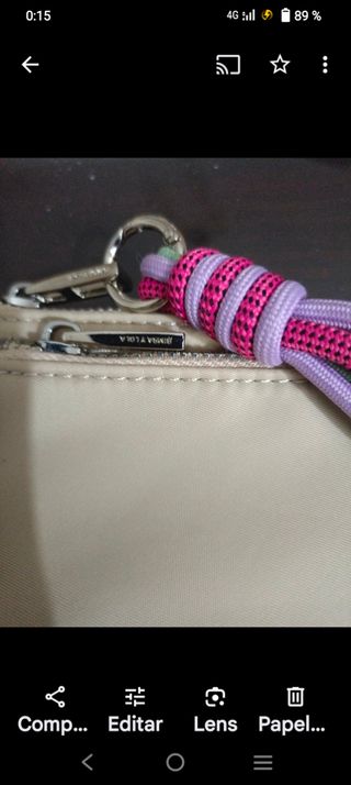 Pijama Zara morado - camisa y shorts