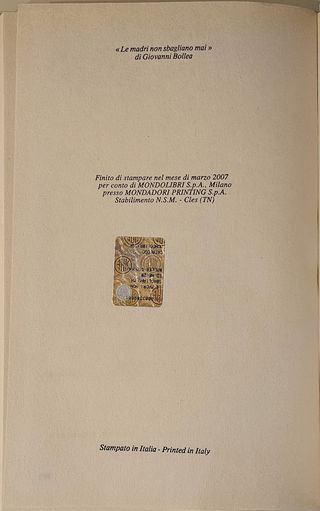Libro "le madri non sbagliano mai"