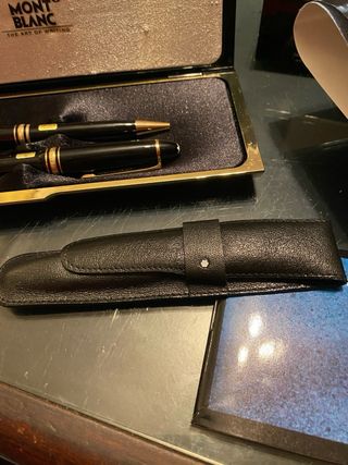 Montblanc oro pluma y bolígrafo nuevo años ‘80