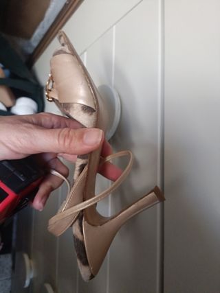 SANDALIAS PIEL N38 LEOPARDO DORADAS