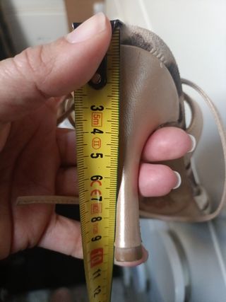 SANDALIAS PIEL N38 LEOPARDO DORADAS