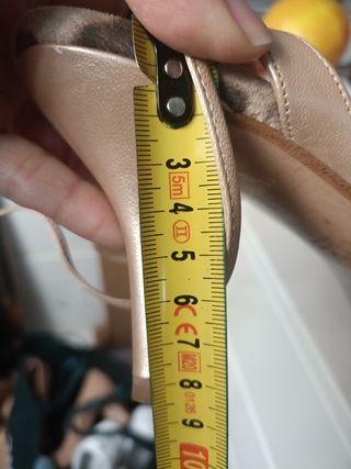 SANDALIAS PIEL N38 LEOPARDO DORADAS