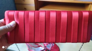 Bolso y zapatos rojos fiesta 