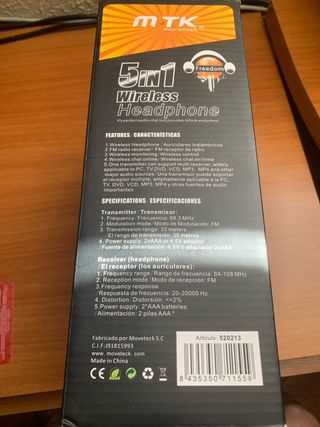 Auriculares inhalambricos 5in1 MTK