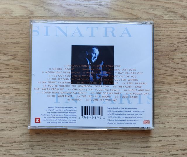 CD FRANK SINATRA AND SEXTET LIVE IN PARIS