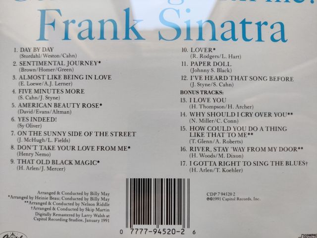 CD FRANK SINATRA COME SWING WITH ME!