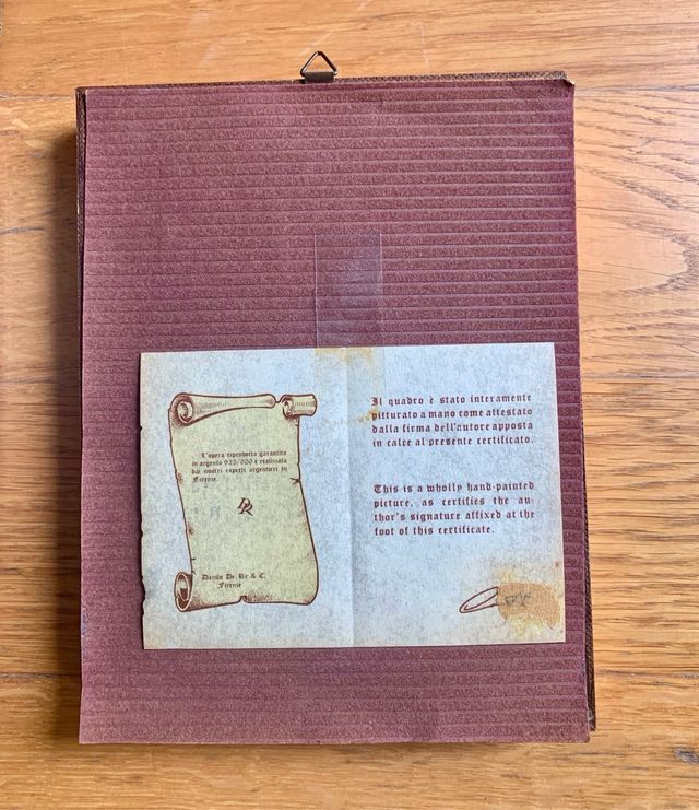 Quadretto in lamina d’argento vintage