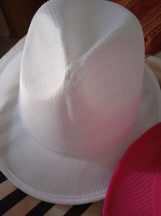 set Cappelli Rosa e bianco 