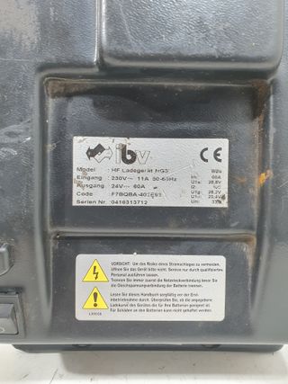 Cargador baterías, carretilla ibv
