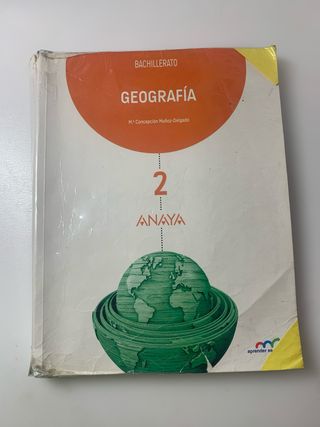 Libro Geografía 2° bachillerato Anaya