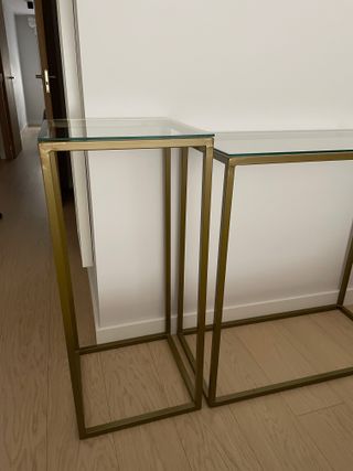 Conjunto de consola y columna mueble recibidor