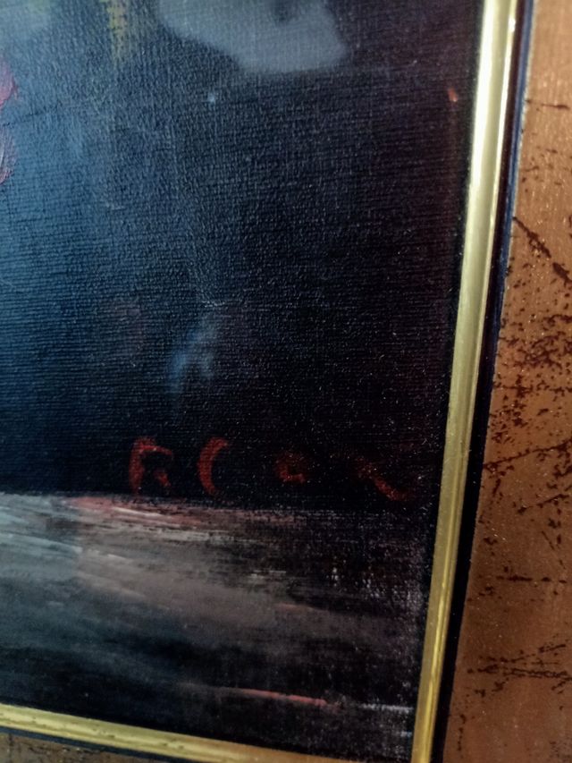 Quadro pittura olio floreale