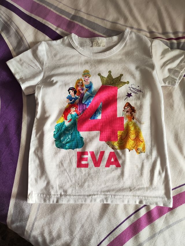 Camiseta cumpleaños 4 años Eva