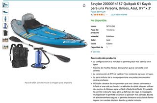 Kayak hinchable 1 persona