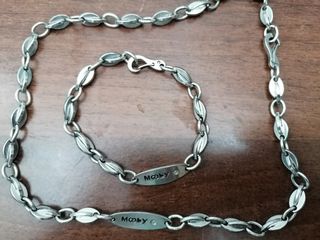 Collana e bracciale uomo in acciaio moby