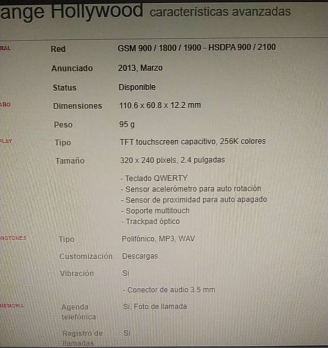 Movil orange hollywood