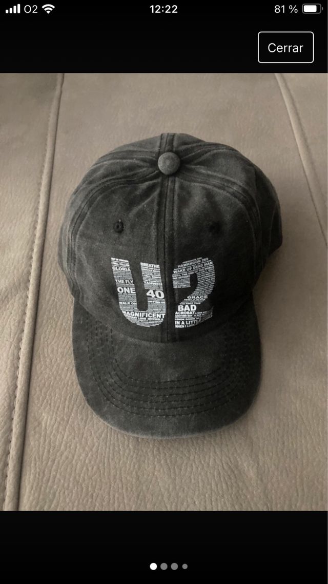 Gorra U2 color negro