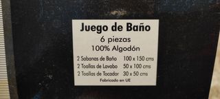 Juego de 6 toallas de baño