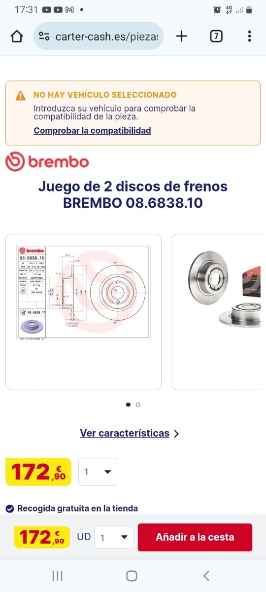 Discos freno land rover