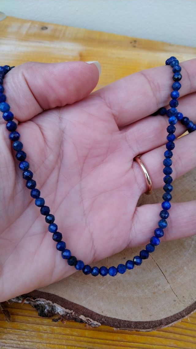Collana lapislazzuli sfaccettato