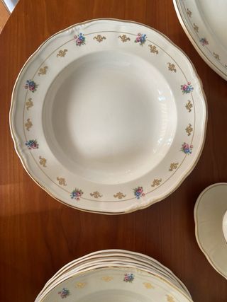 VAJILLA PORCELANA ANTIGUA SAN CLAUDIO OVIEDO