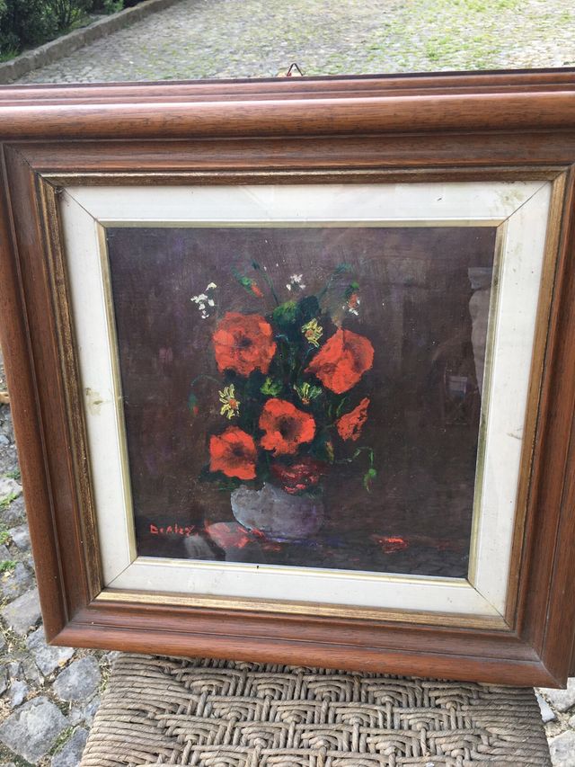 Quadro pittura ad olio floreale