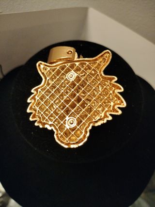 Jolleria colgante grande con zirconita oro 