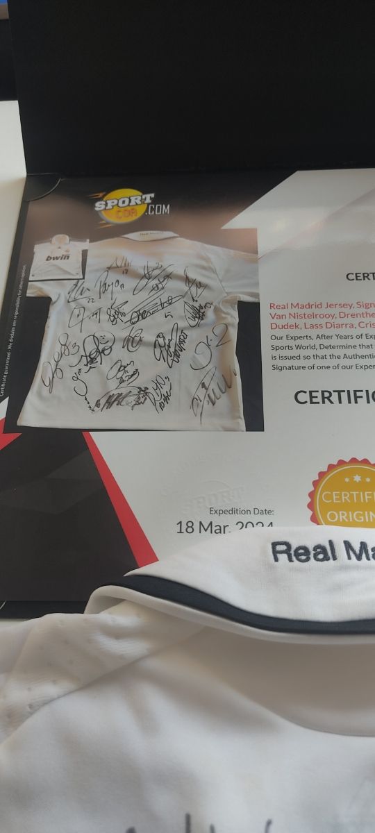 T-shirt firmata certificata Real Madrid 2012/13