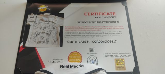 T-shirt firmata certificata Real Madrid 2012/13