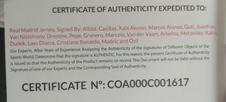 T-shirt firmata certificata Real Madrid 2012/13