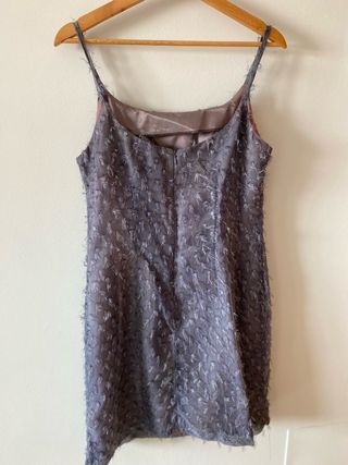 Vestido fiesta brasilia gris