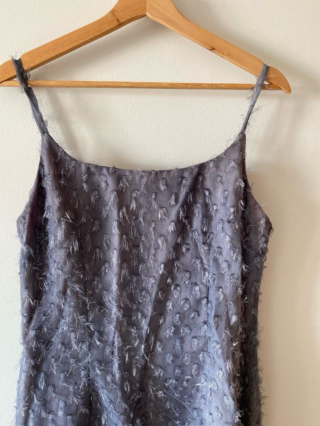 Vestido fiesta brasilia gris