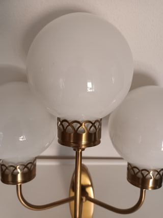 2 Apliques vintage pared 3 brazos